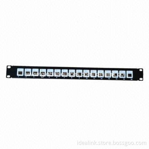 Blank Patch Panel, Cat5e/6 RJ45 Connector and Patch Cord, Supports 22 to 26AWG Stranded, Solid Wire